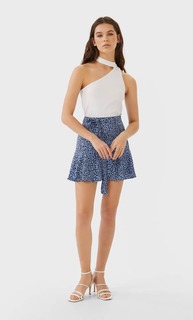 Stradivarius Юбка-Шорты Струящегося Кроя С Принтом Женская Коллекция Multicolor Xl