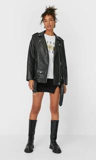 Stradivarius Футболка С Принтом Женская Коллекция Белый M