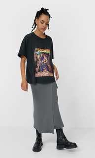 Stradivarius Футболка Оверсайз Goonies Женская Коллекция Черный M