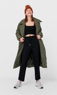 Stradivarius Стеганый Тренч Женская Коллекция Хаки S