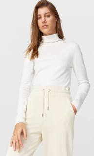 Stradivarius Свитер С Высоким Воротником Женская Коллекция Цвет Небеленого Полотна L