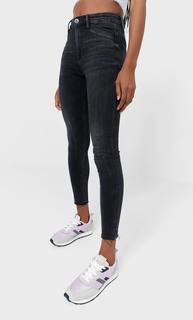 Stradivarius Джинсы С Высокой Посадкой Женская Коллекция С Эффектом Потертости 42