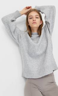 Stradivarius Свитер Из Валяной Пряжи Женская Коллекция Пестро-Серый L