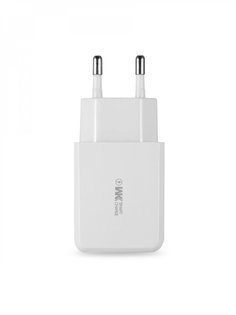 Сетевое зарядное устройство WK Suda 1m 2USB 2.4A+кабель USB-iP White W!K!