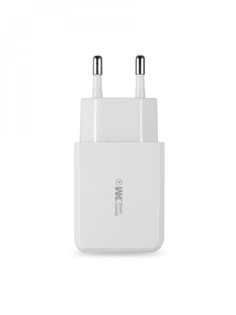 Сетевое зарядное устройство WK Suda 1m 2USB 2.4A+кабель USB-Type-C White W!K!
