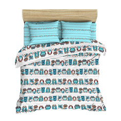 Василиса Постельное белье Совы (2 сп, евро)