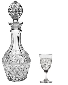 Набор для ликера "VINIA", 1 графин 750 мл + 6 рюмок (80 мл) Crystal Bohemia