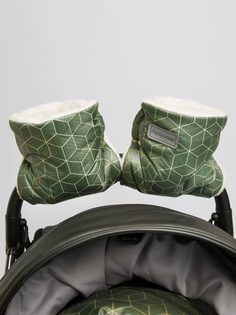 Муфты на ручку коляски AMAROBABY Snowy Travel Геометрия, хаки