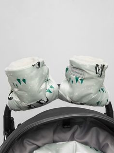 Муфты на ручку коляски AMAROBABY Snowy Travel Пингвины, серый
