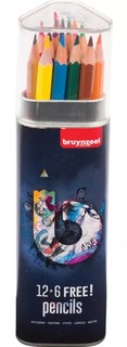 Набор цветных карандашей Bruynzeel "Back to School", 12+6 штук