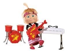 Кукла Simba Маша в рок-наряде с гитарой, синтезатором и барабанами 7 см