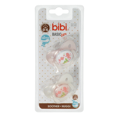 Пустышка Dental силикон 0-6 мес.BasicCare ДУО 2 шт Коллекция №5 /6 розовая Bibi