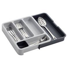Раздвижной лоток под столовые приборы Expandable cutlery tray серый