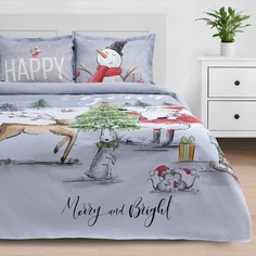 Комплект: пододеяльник и 2 наволочки Merry&Bright 175*215 см/50*70 см - 2 шт Этель