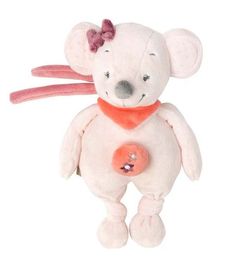 Игрушка мягкая Nattou Musical Soft toy MINI Adele & Valentine Мышка музыкальная 424073