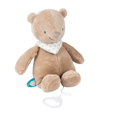 Игрушка мягкая Nattou Musical Soft toy Mia & Basile Мишка музыкальная 562058