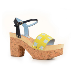 Босоножки женские Studio Pollini SA16549I0KT3140A желтые 39 RU