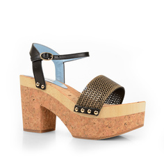 Босоножки женские Studio Pollini SA16549I0KTH400A золотистые 40 RU