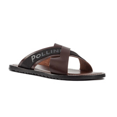 Шлепанцы мужские Pollini SB28021GOAUK0301 коричневые 45 RU