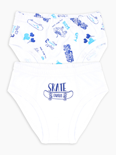 Комплект Трусы для мальчика SET Веселый малыш 2817 set К Суперскейтер, белый р.98