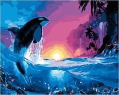 Картина по номерам Paintboy PK 59073 Дельфин на закате 40х50 см