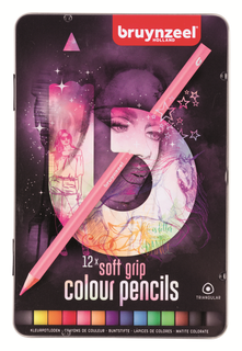 Набор цветных карандашей "Soft Grip", 12 цветов Bruynzeel