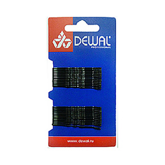 Невидимки Dewal Волна черные, 50 мм, 24 шт