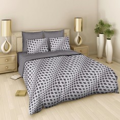 Комплект постельного белья Василиса Рельефные волны семейный