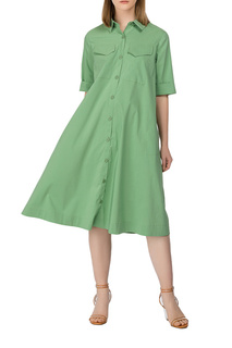 Платье-рубашка женское Helmidge 8477 зеленое 10