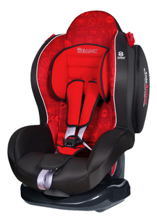 Автокресло Welldon New Smart Sport SideArmor & CuddleMe Me гр. 1/2, Красный, Черный