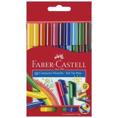 Фломастеры с клипом, 10 цветов Faber Castell