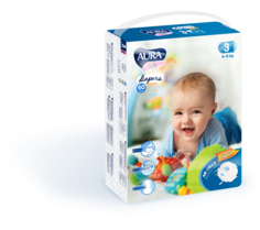 Подгузники AURA BABY 3/M (4-9 кг), 60 шт.