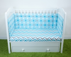 Бортики для детской кроватки Magic City БК-ПП-020/35 Бирюзовое созвездие