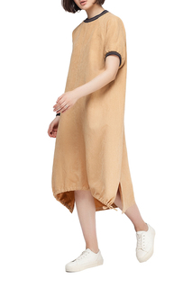 Платье женское Vilatte D22.438 бежевое 44 RU