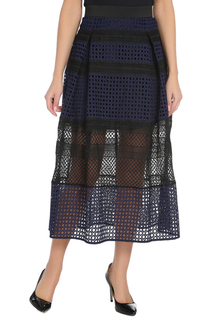 Юбка женская Self-Portrait SP14-064/NAVY синяя 10 UK