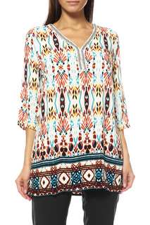 Туника женская COMMA 88.704.19.7057_МУЛЬТИ белая 36 DE