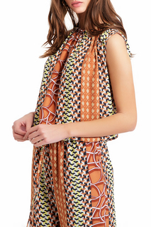 Блуза женская BGN S19B341 коричневая 36 FR