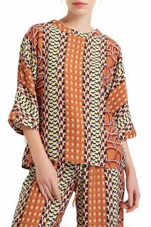 Блуза женская BGN S19B259 коричневая 42 FR