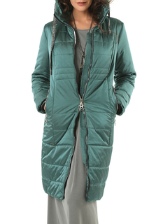 Пуховик-пальто женский DizzyWay 19318 зеленый 52 RU