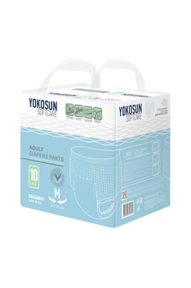 Подгузники-трусики для взрослых YokoSun, размер М, 10 шт.