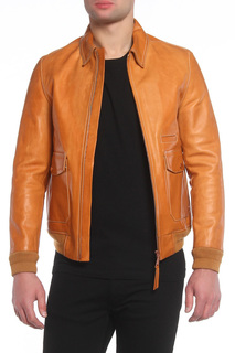 Кожаная куртка мужская OAMC I018568.T2.00.03 оранжевая L