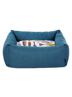 Лежак для собак и кошек Монморанси Рыбки, синий, 50х40х20 см