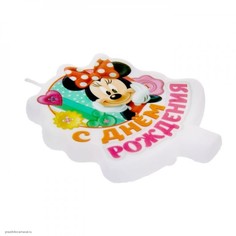 Свеча для торта Disney С днем рождения Минни Маус