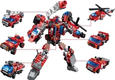 Конструктор-трансформер 1 TOY Blockformers Брандсбот, 6 шт.