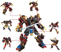 Конструктор-трансформер 1 TOY Blockformers Мегасамурай, 6 шт.