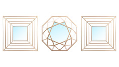 Набор настенных зеркал из 3шт. Русские подарки 68204