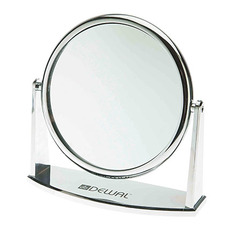 Зеркало Dewal настольное, серебристое, 18 см