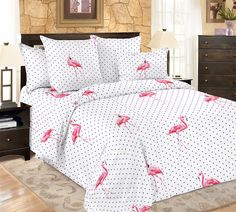 Постельное бельё Amore Mio Flamingo 2 сп.