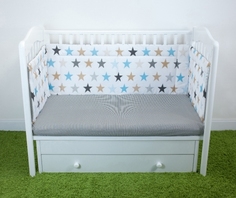 Бортики для детской кроватки Magic City БК-ББ-014/35 Белое созвездие