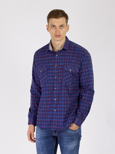 Рубашка мужская DAIROS GD81100418 синяя XL